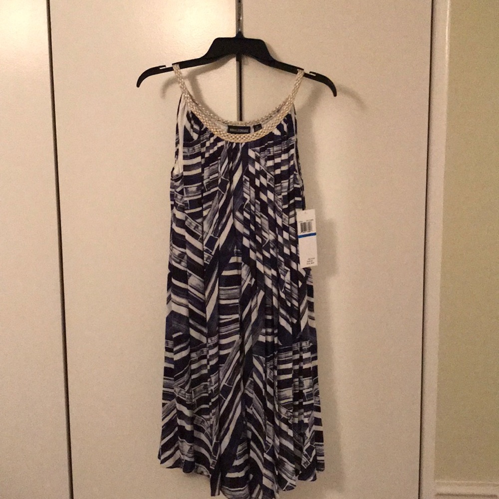 COPY - NWT NAVY BLUE & CREAM DRESS